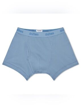 Druthers Set Of 3 ORGANIC COTTON BOXER BRIEFS - DUSTY BLUE Size M